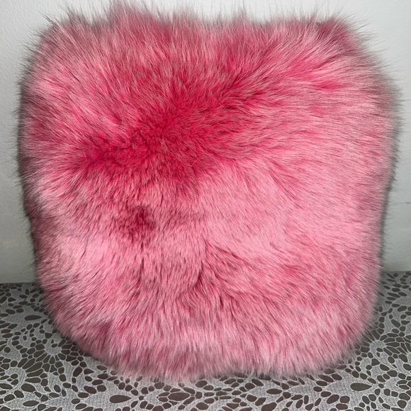 VTG FLUFFY JUMBO FOX FUR SAC PURSE - Picture 1 of 1